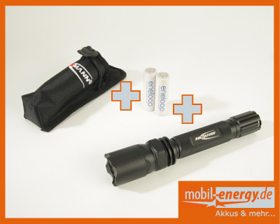 ANSMANN-Agent-2-Taschenlampe-2x-Eneloop-AA-Holster