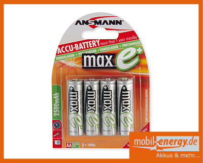 4x-ANSMANN-Max-E-MaxE-Mignon-AA-Akku-2500-mAh-2500mAh